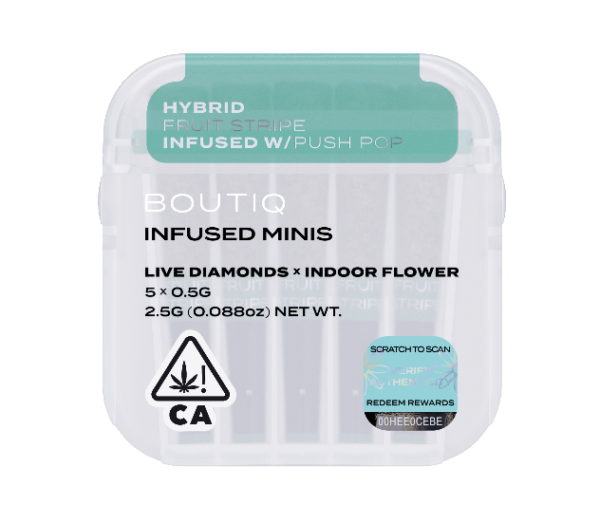 Boutiq Infused Minis Pre Rolls Fruit Stripe x Push Pop