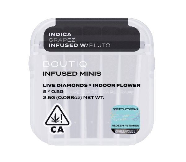 Boutiq Infused Minis Pre Rolls Grapez x Pluto
