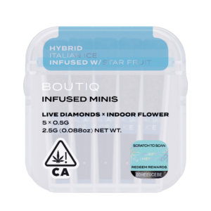 Boutiq Infused Mini Pre Rolls Italian Ice and Star Fruit