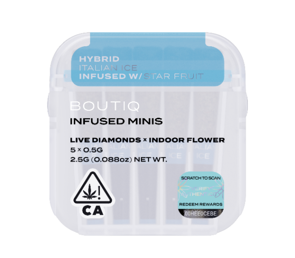 Boutiq Infused Mini Pre Rolls Italian Ice and Star Fruit