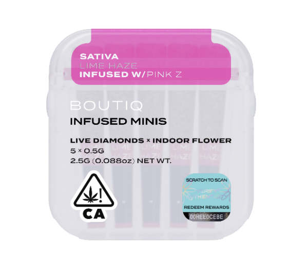 Boutiq Infused Minis Pre Rolls Lime Haze and Pink Z