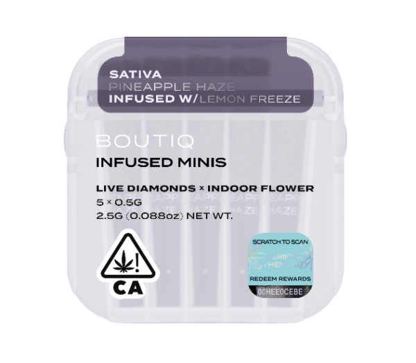Boutiq Infused Mini Pre Rolls Pineapple Haze and Lemon Freeze