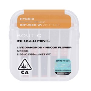Boutiq Infused Minis Pre Rolls Peach Ringz and Zkittles