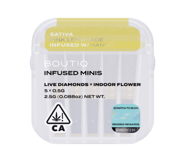 Boutiq Infused Minis Pre Rolls Pink Lemonade and Mango