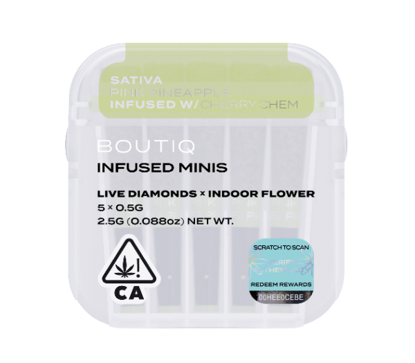 Boutiq Infused Minis Pre Rolls Pink Pineapple and Cherry Chem