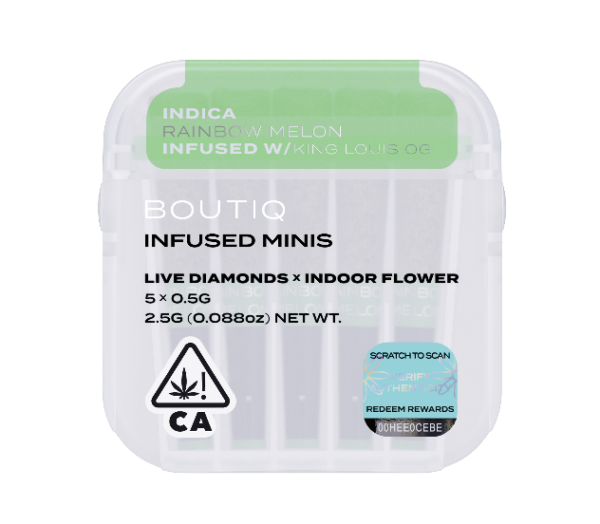 Boutiq Infused Minis Pre Rolls Rainbow Melon and King Louis OG