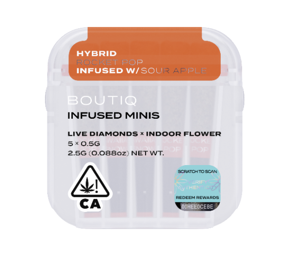 Boutiq Infused Minis Pre Rolls Rocket Pop and Sour Apple