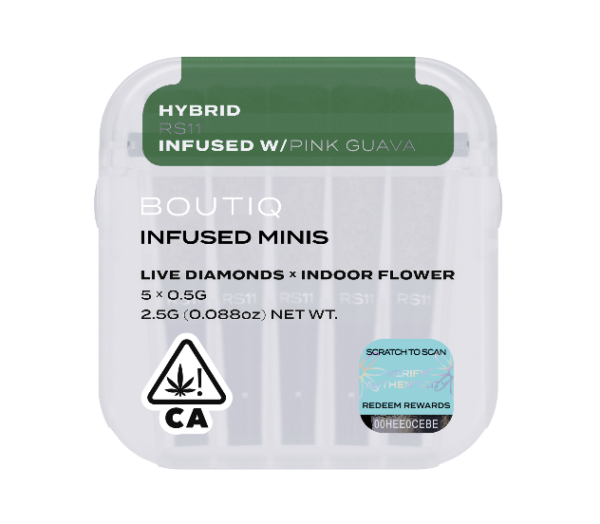 Boutiq Infused Minis Pre Rolls RS11 and Pink Guava