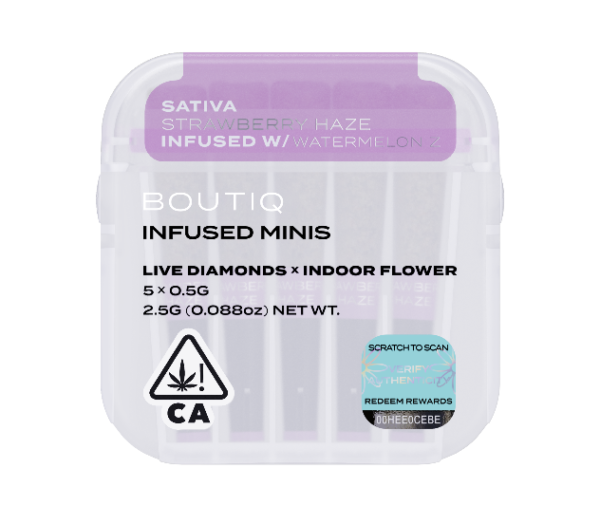 Boutiq Infused Minis Pre Rolls Strawberry Haze and Watermelon Z