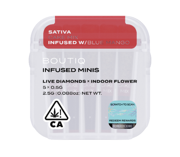 Boutiq Infused Minis Pre Rolls Cake Mix x Blue Mango