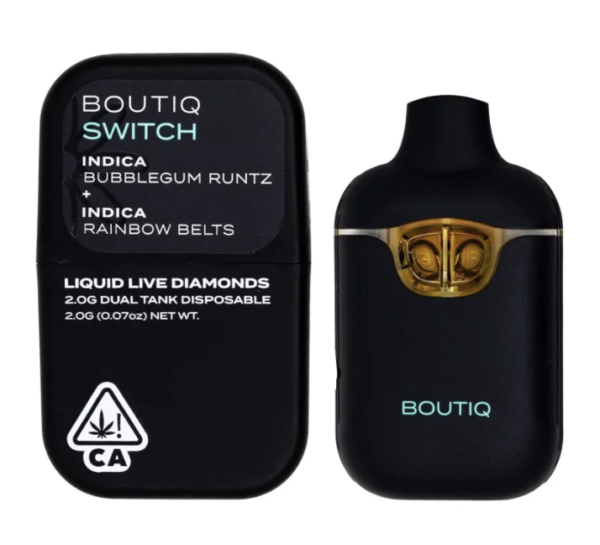 Boutiq Switch V2 Liquid Live Diamonds 2g Disposable Carts Wholesale